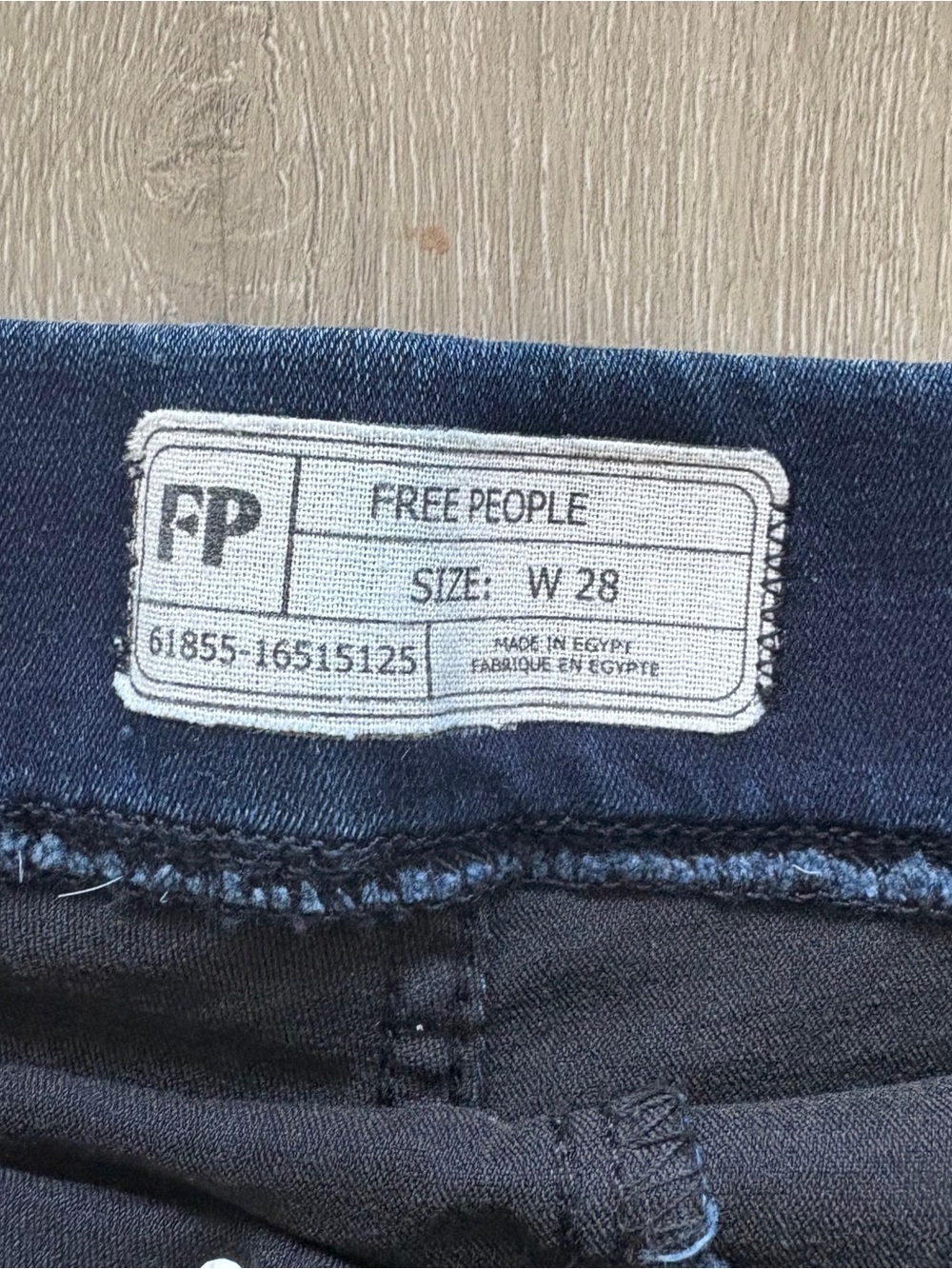 Free People Skinny Denim Jeans with Raw Hem - Size 28